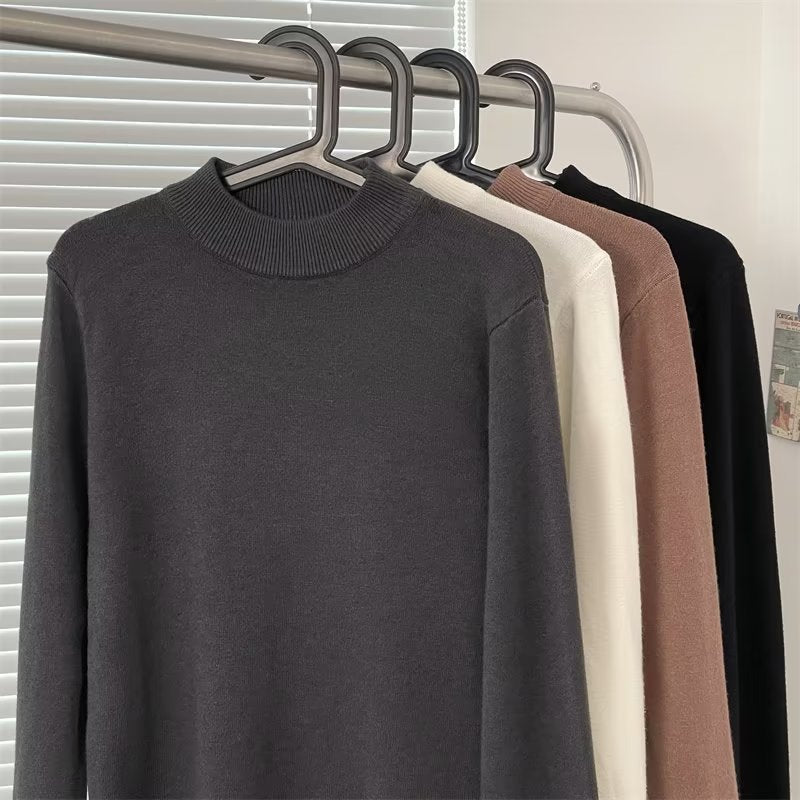 Ribbed Mock-Neck Sweater — detail