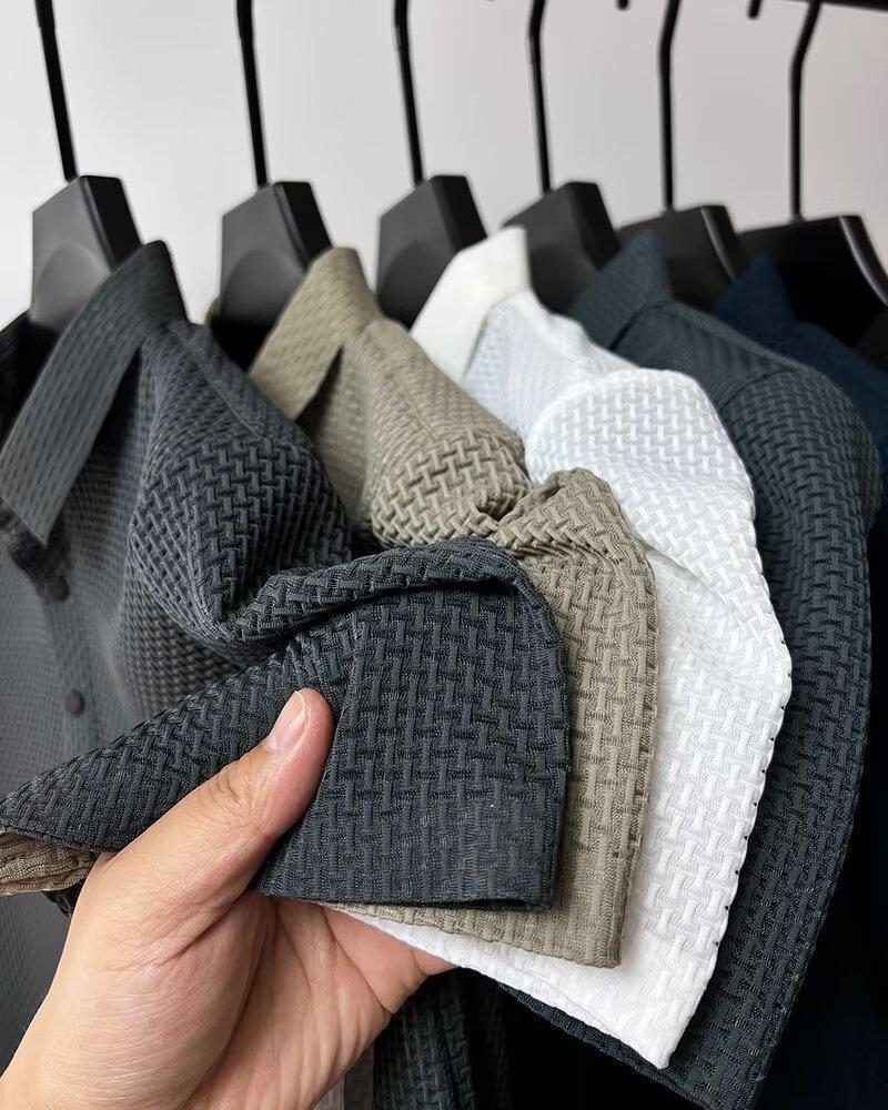 Waffle-Knit Polo — detail