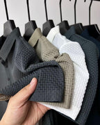 Waffle-Knit Polo — detail