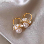 Floral Pearl Earrings — detail