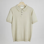 Ribbed Knit Polo