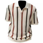 Open-Knit Stripe Polo — detail