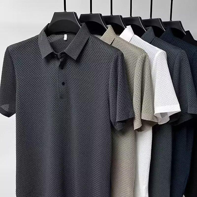 Waffle-Knit Polo