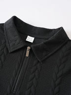 Textured Quarter-Zip Sweater — detail