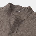 Band-Collar Pocket Shirt — detail