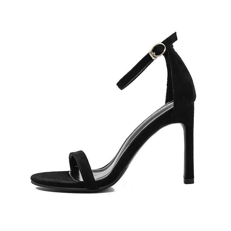 Ankle-Strap Stiletto Sandals — still life