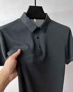Waffle-Knit Polo — detail