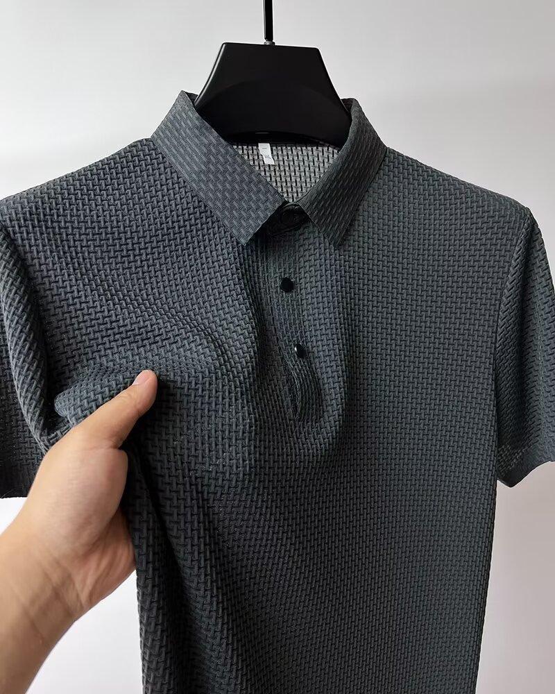 Waffle-Knit Polo — detail