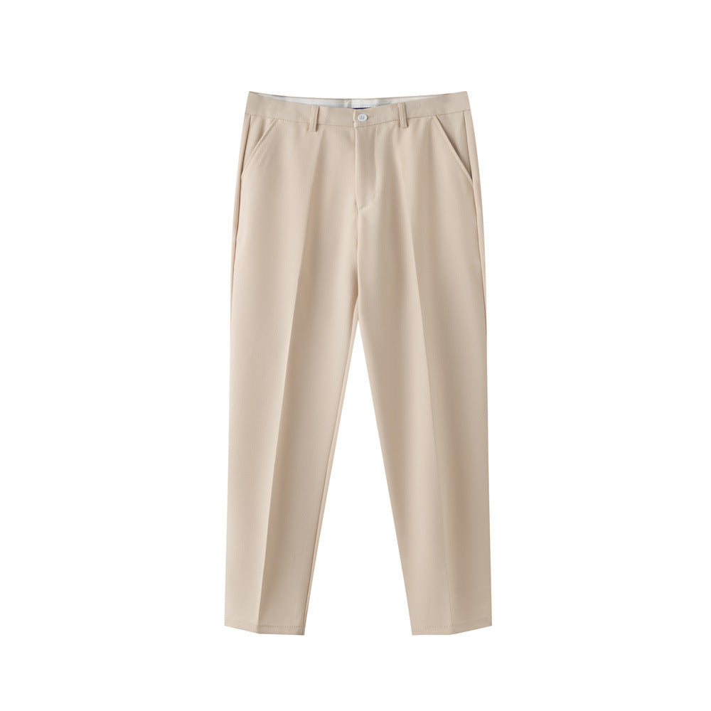 Cropped Pleated Trousers