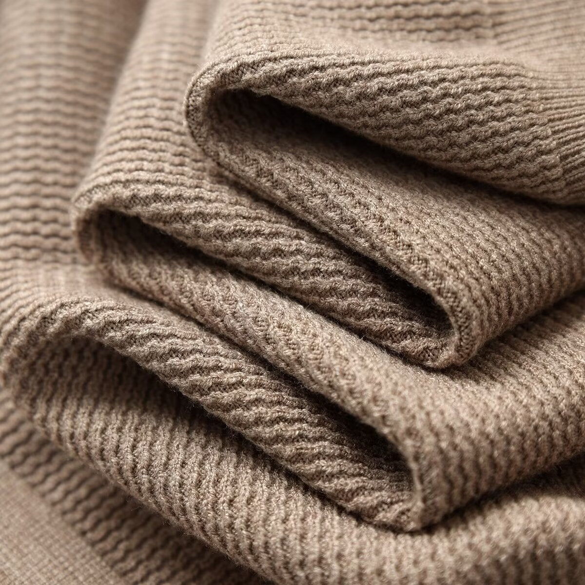 Textured Polo-Collar Sweater