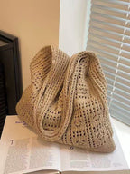 Openwork Knit Beach Tote