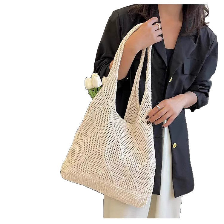 Openwork Knit Beach Tote