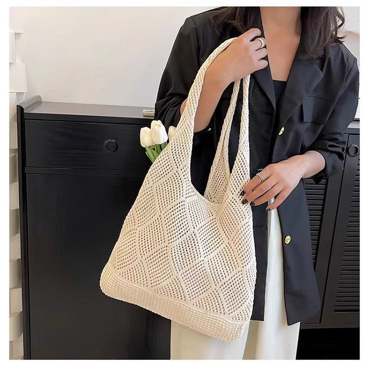 Openwork Knit Beach Tote