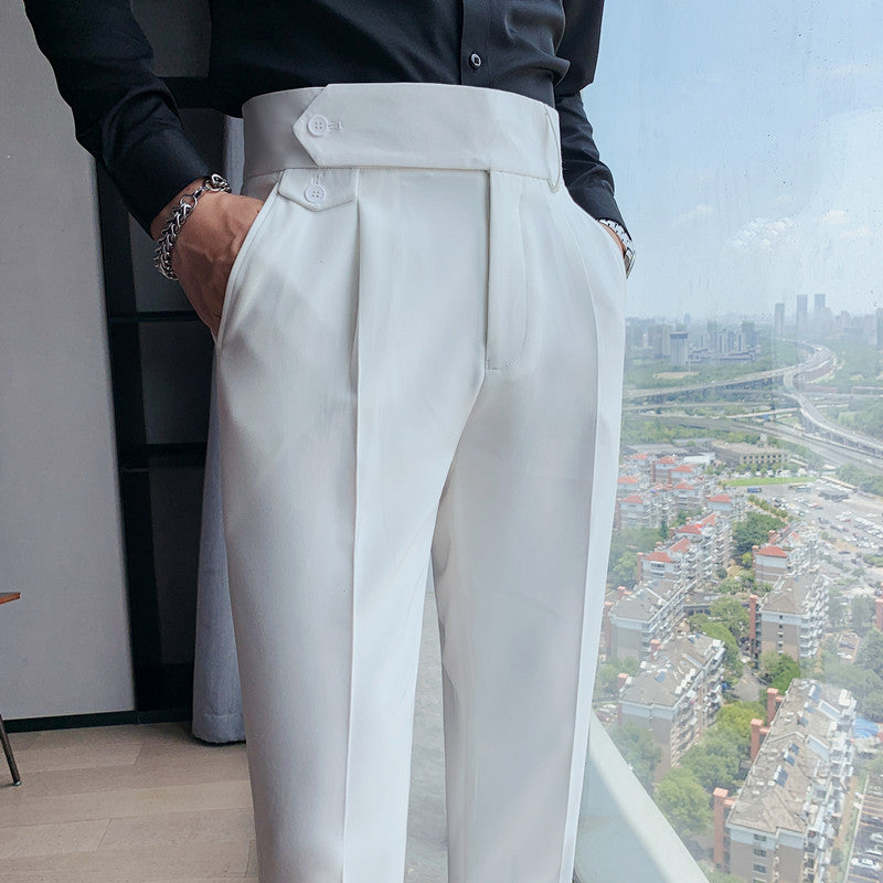 Pleated Cropped Trousers