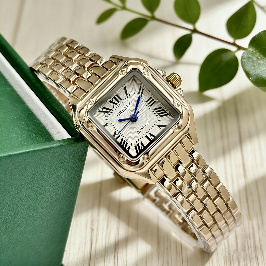 Square Roman Dial Watch — detail
