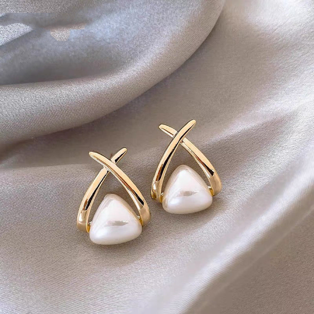 Floral Pearl Earrings — detail