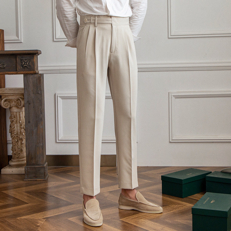 Belted Cropped Trousers
