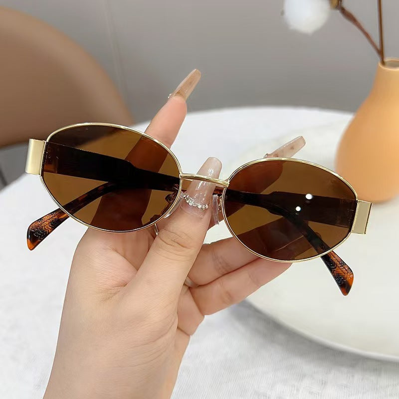 Rimless Oval Metal Sunglasses