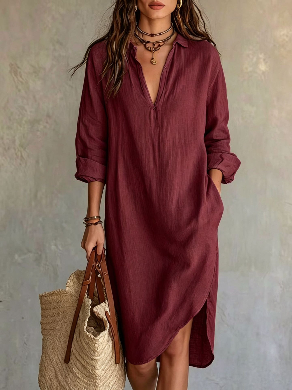 Linen Shirt Dress