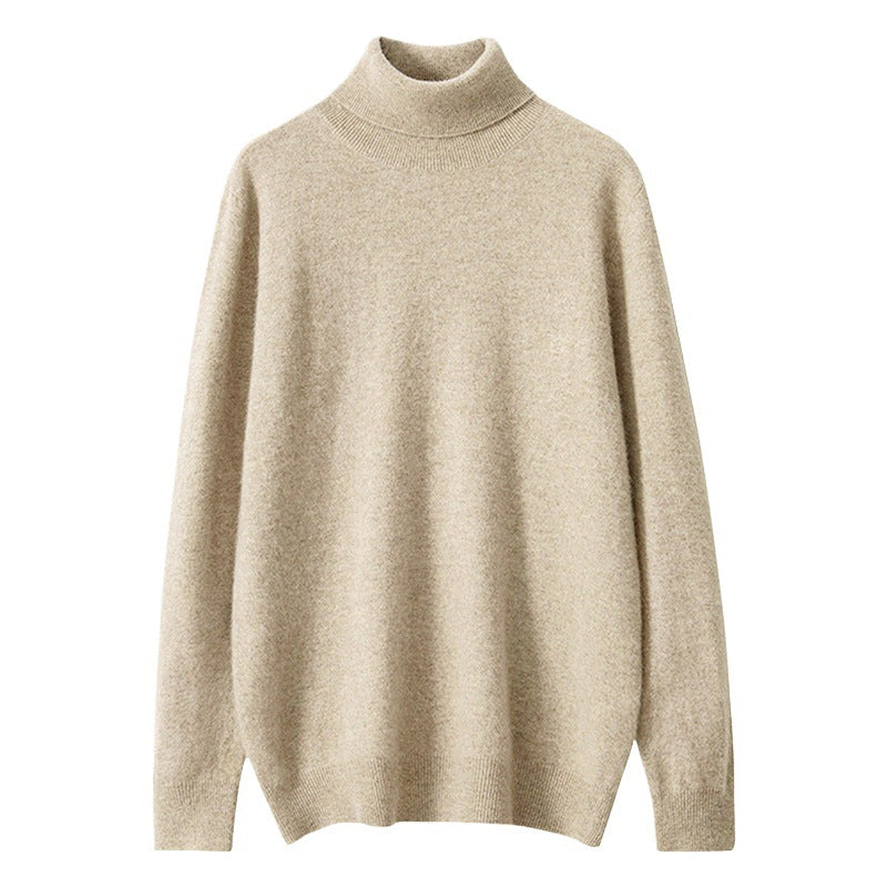 Pure Wool Mock-Neck Sweater