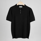 Ribbed Knit Polo
