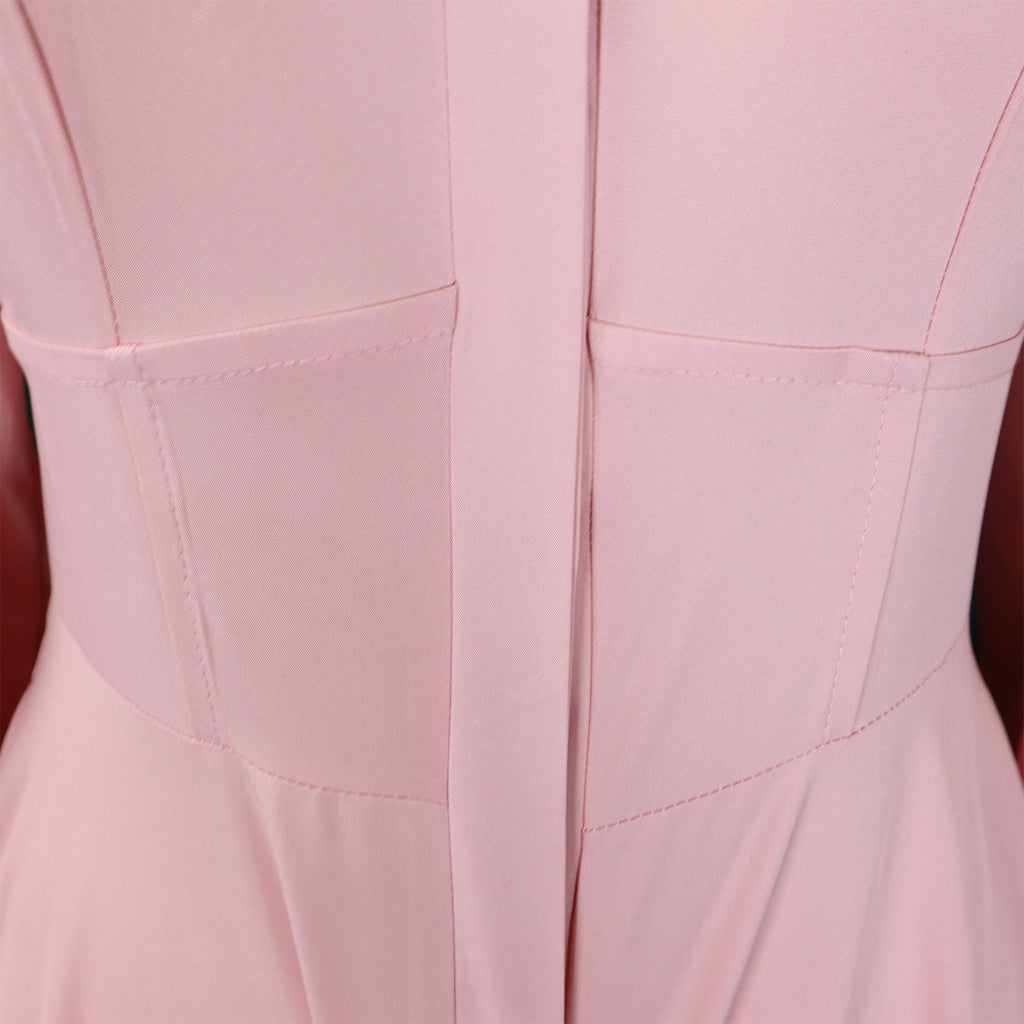 Puff-Sleeve Shirt Dress — detail