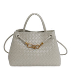 Woven Knot Top-Handle Bag