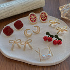 Faux-Pearl Accent Earrings