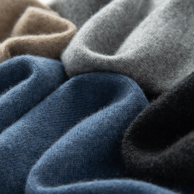 Pure Wool Mock-Neck Sweater