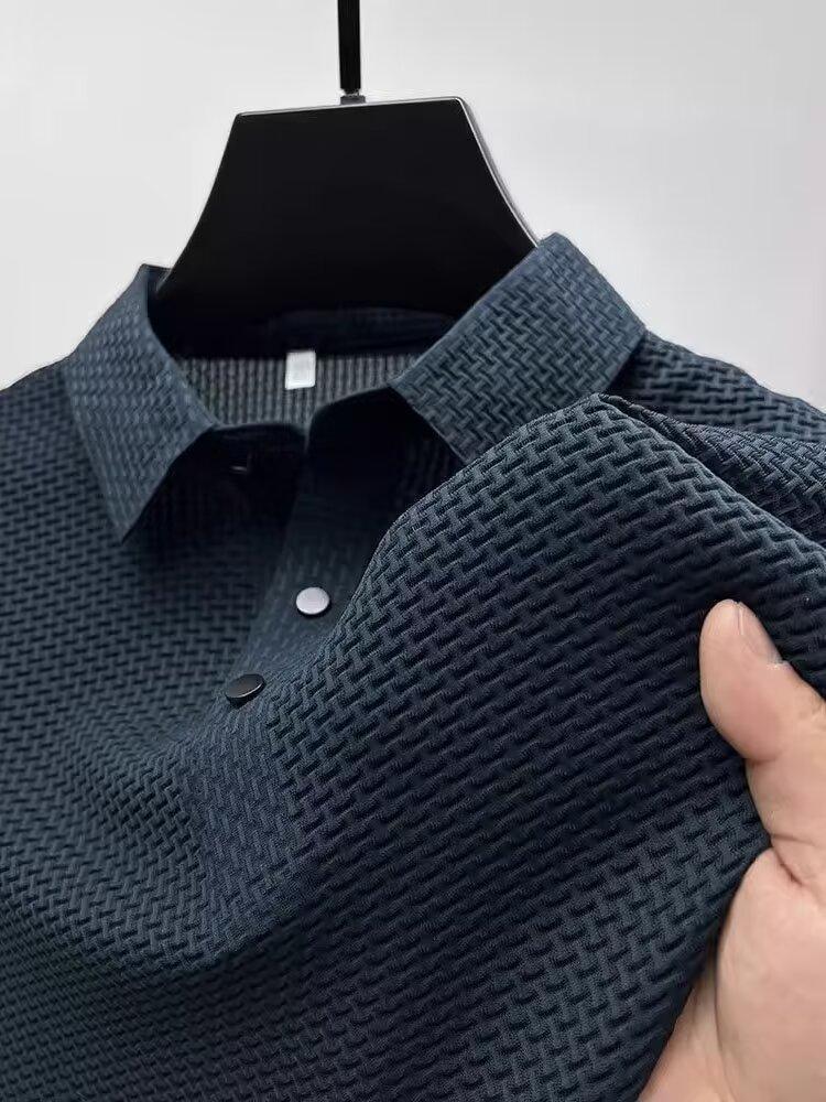 Waffle-Knit Polo