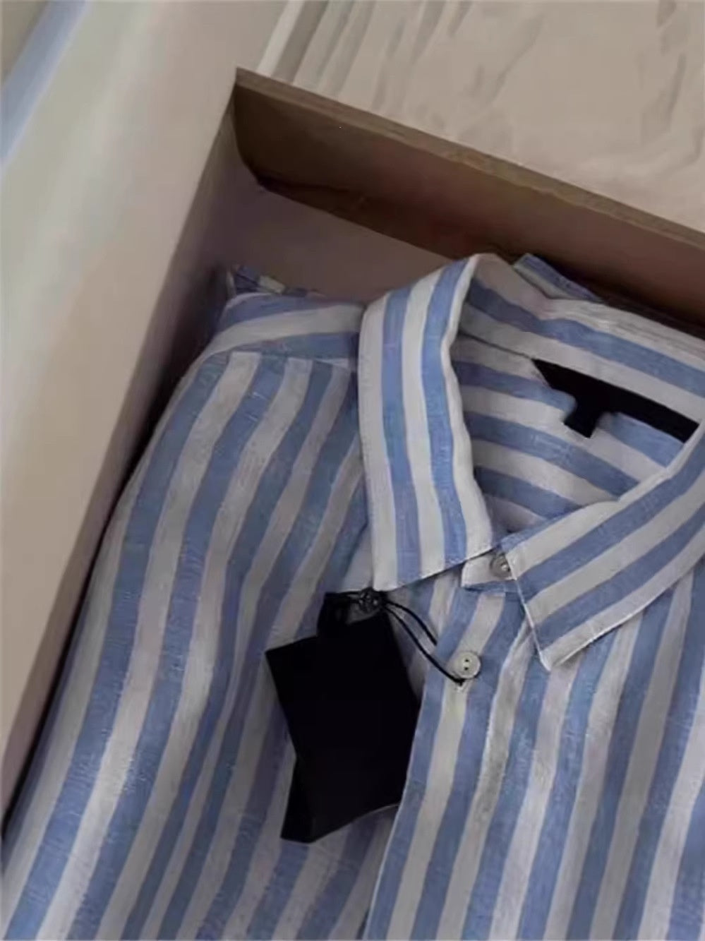 Blue Striped Linen Shirt