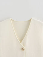 Two-Button Knit Vest — detail