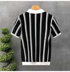 Zip Stripe Polo — detail