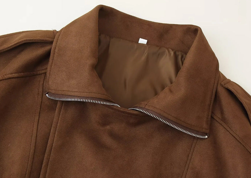 Storm-Collar Bomber Jacket — detail