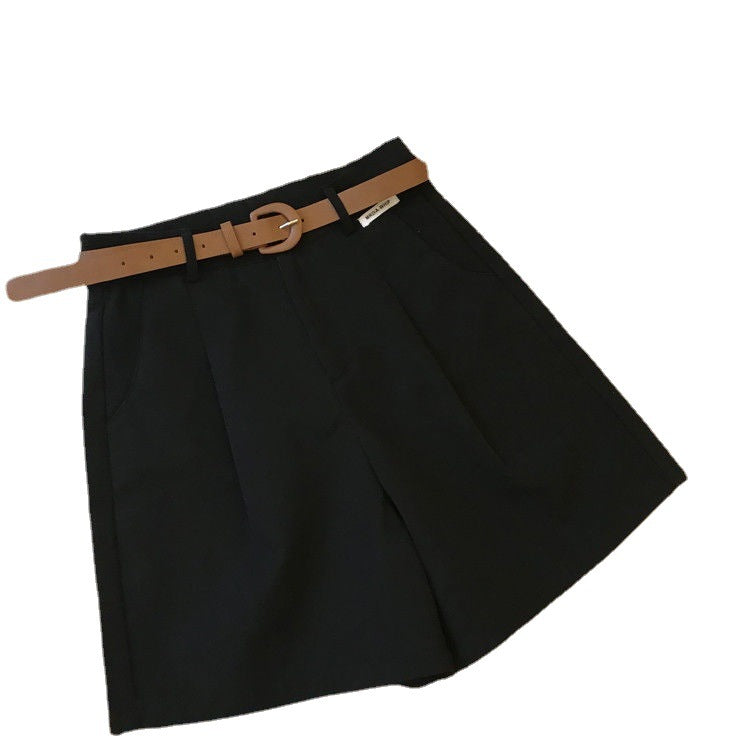 Belted Wide-Leg Shorts