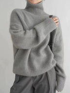 Grey Turtleneck Skirt Outfit