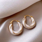 Floral Pearl Earrings — detail