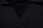 Ribbed Open-Collar Polo — detail