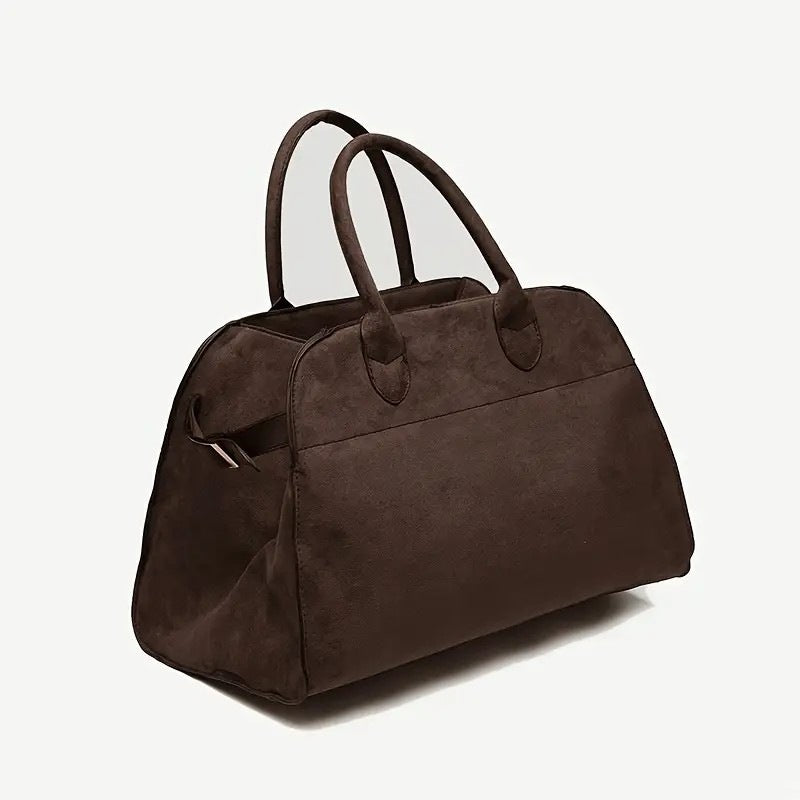 Brushed Bombé Top-Handle Bag