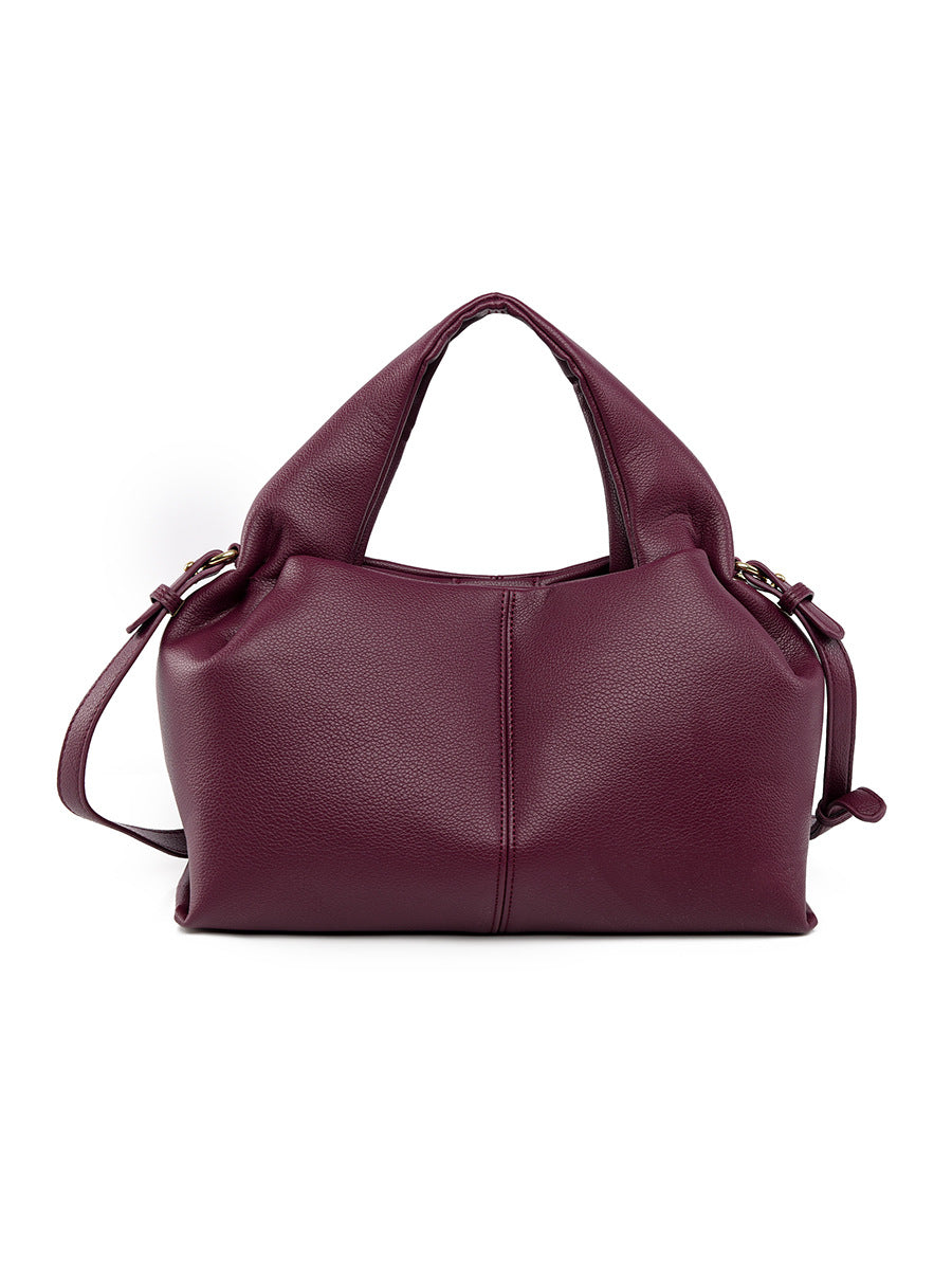 Pebbled Cloud Top-Handle Bag
