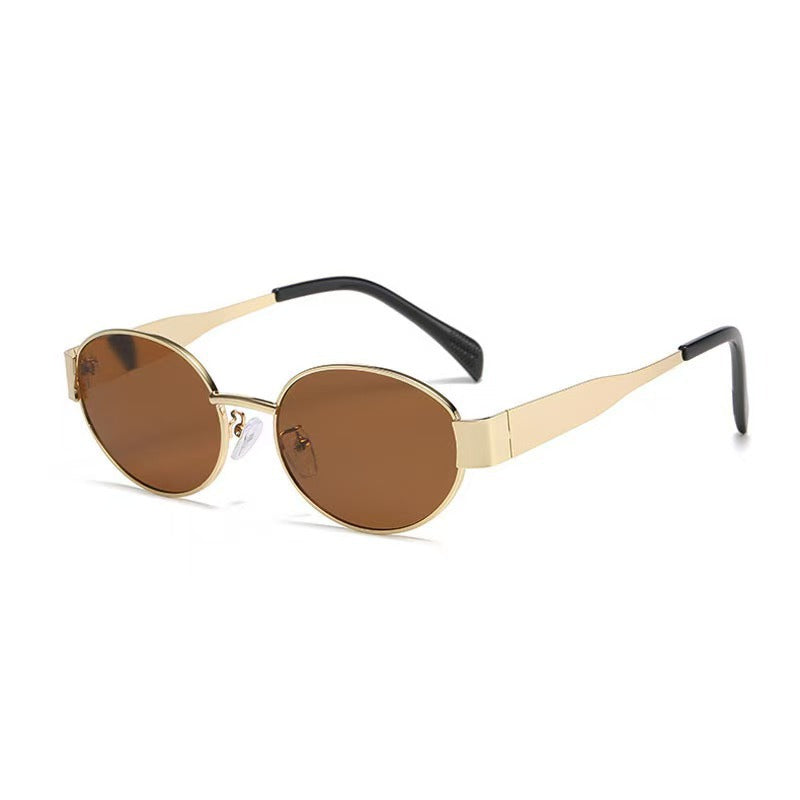 Rimless Oval Metal Sunglasses