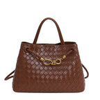 Woven Knot Top-Handle Bag