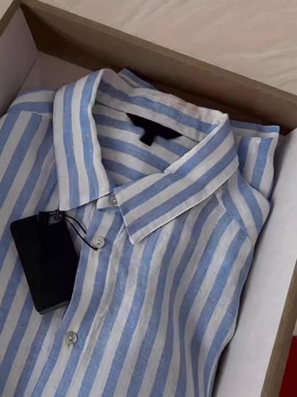 Blue Striped Linen Shirt