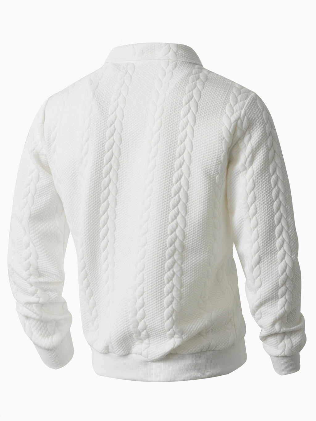Textured Quarter-Zip Sweater — detail