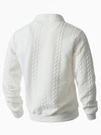 Textured Quarter-Zip Sweater — detail