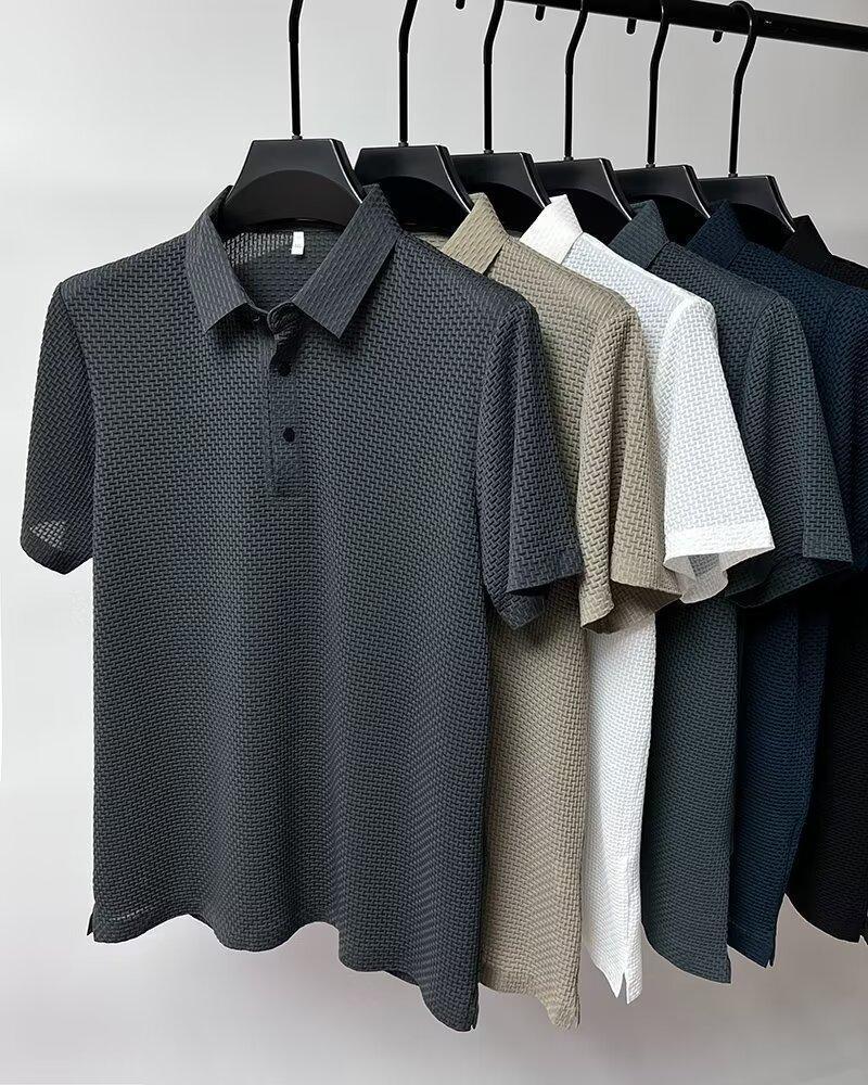 Waffle-Knit Polo — detail