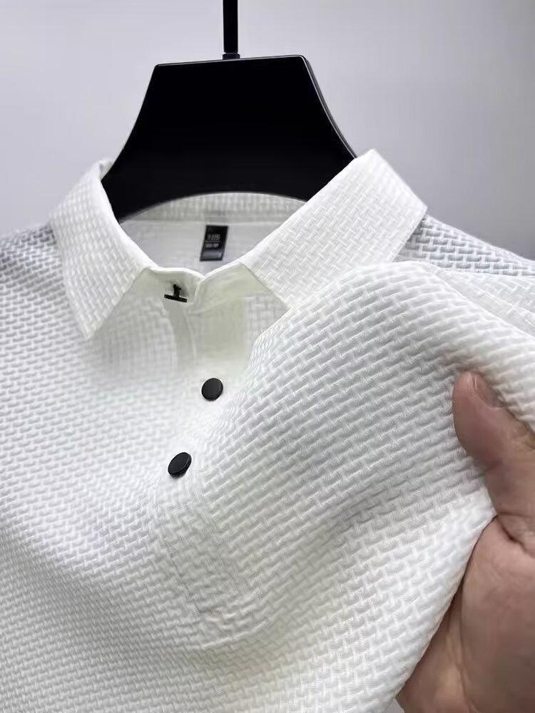Waffle-Knit Polo
