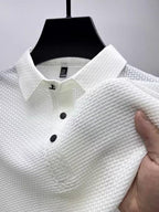 Waffle-Knit Polo