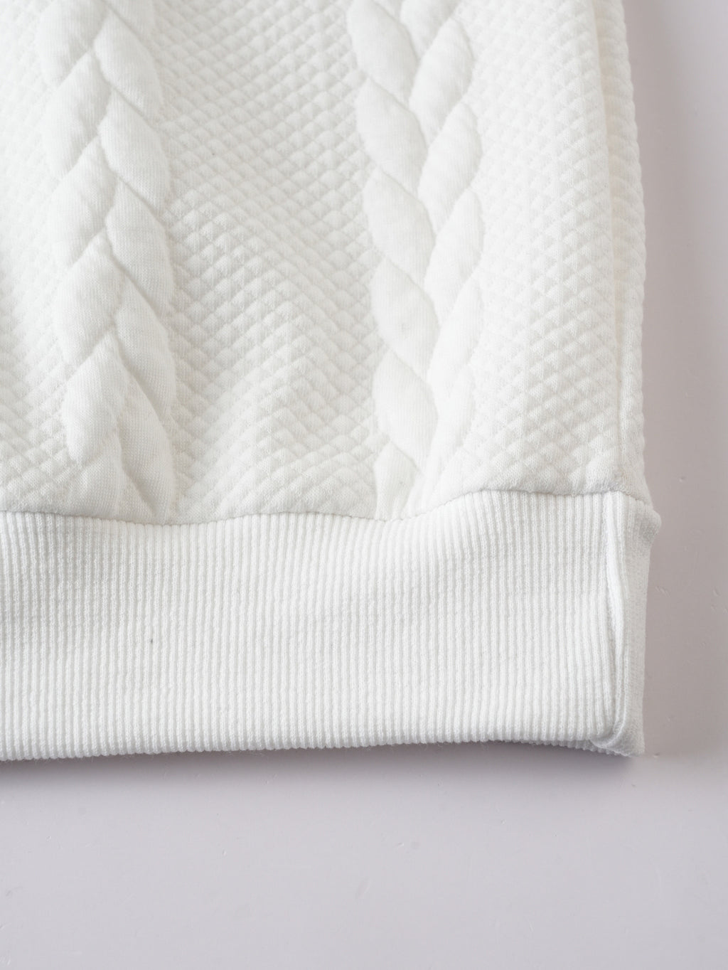 Textured Quarter-Zip Sweater — detail
