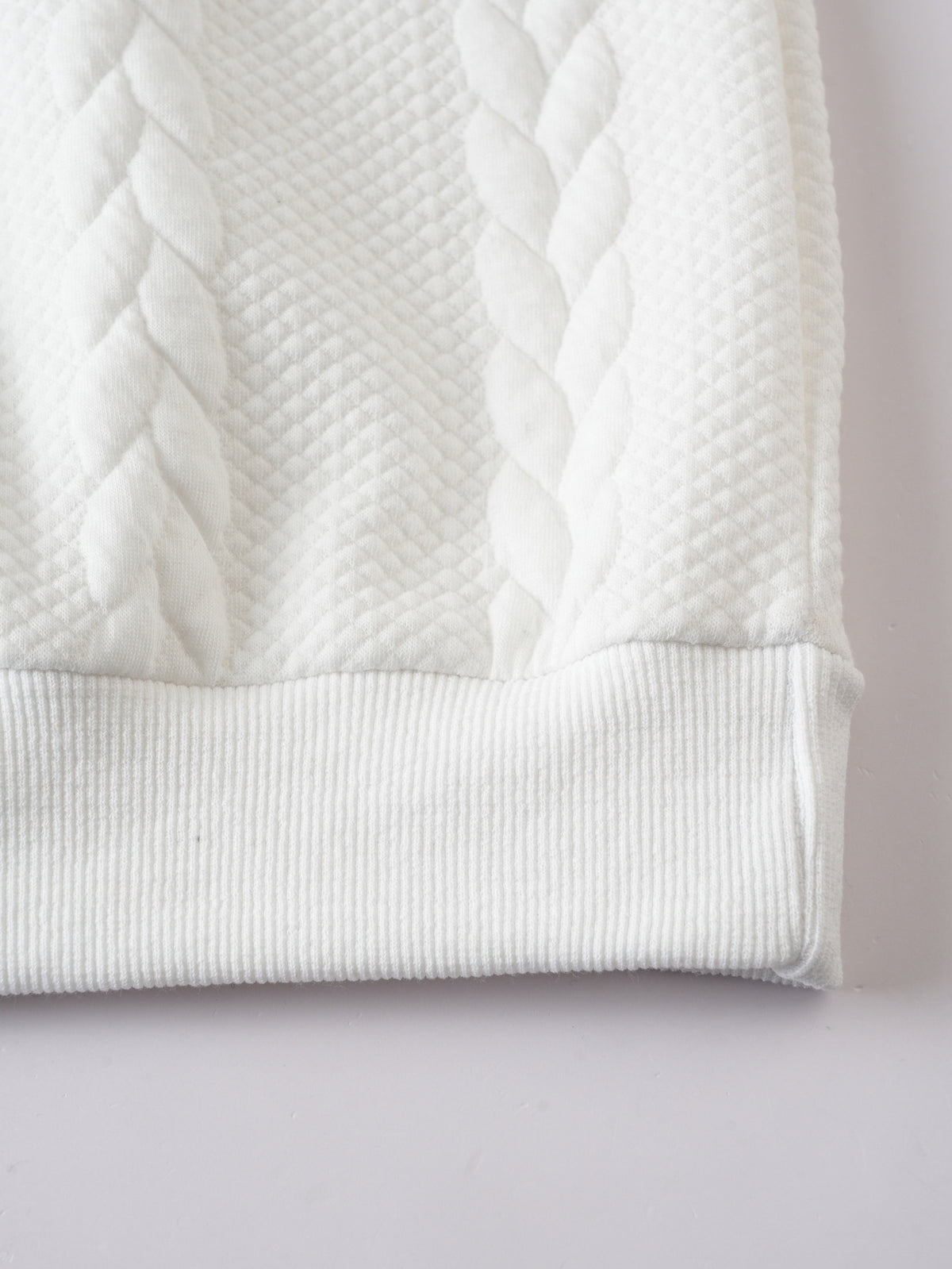 Textured Quarter-Zip Sweater — detail